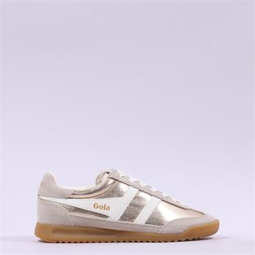 Gola Firefly Metallic Retro Trainer - Gold Metallic